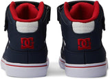 DC Pure Boys High Tops Shoes -DC Navy/Athletic Red