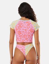 Roxy Roxy Women's Tapestry Patchwork V Front Cheeky Bottoms Multi S Womens Bikini Bottoms