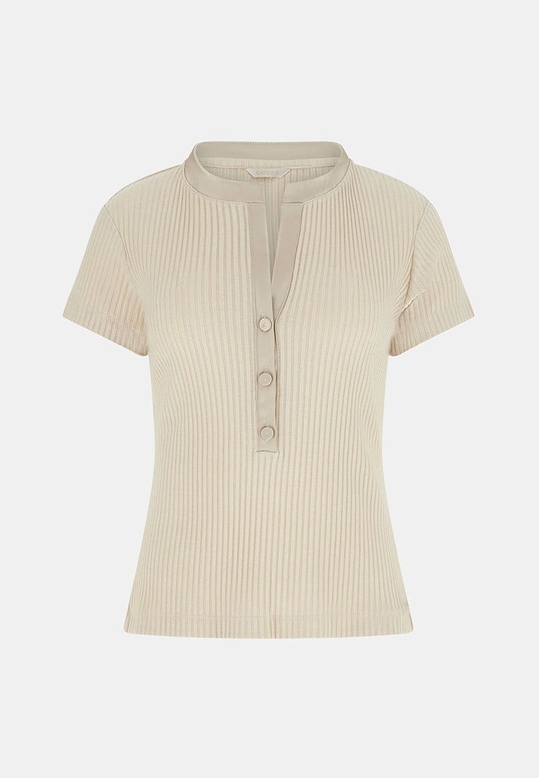 GUESS Women's Short-Sleeve Serafino Basic Shirt — representative product image (best-match second pass)