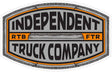 Independent Indy ITC Curb Sticker Grey/Orange 5" Stickers