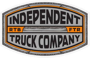 Independent Indy ITC Curb Sticker Grey/Orange 5" Stickers