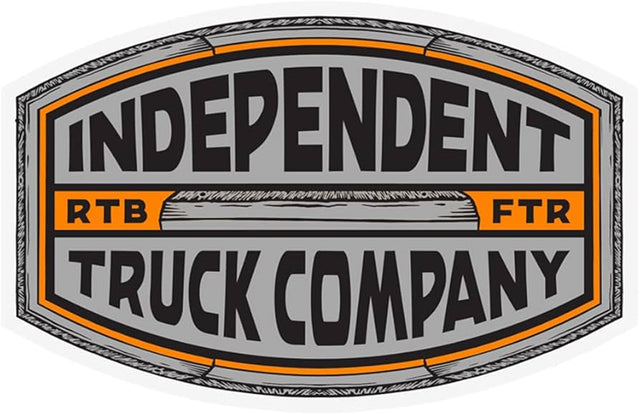 Independent Indy ITC Curb Sticker Grey/Orange 5" Stickers