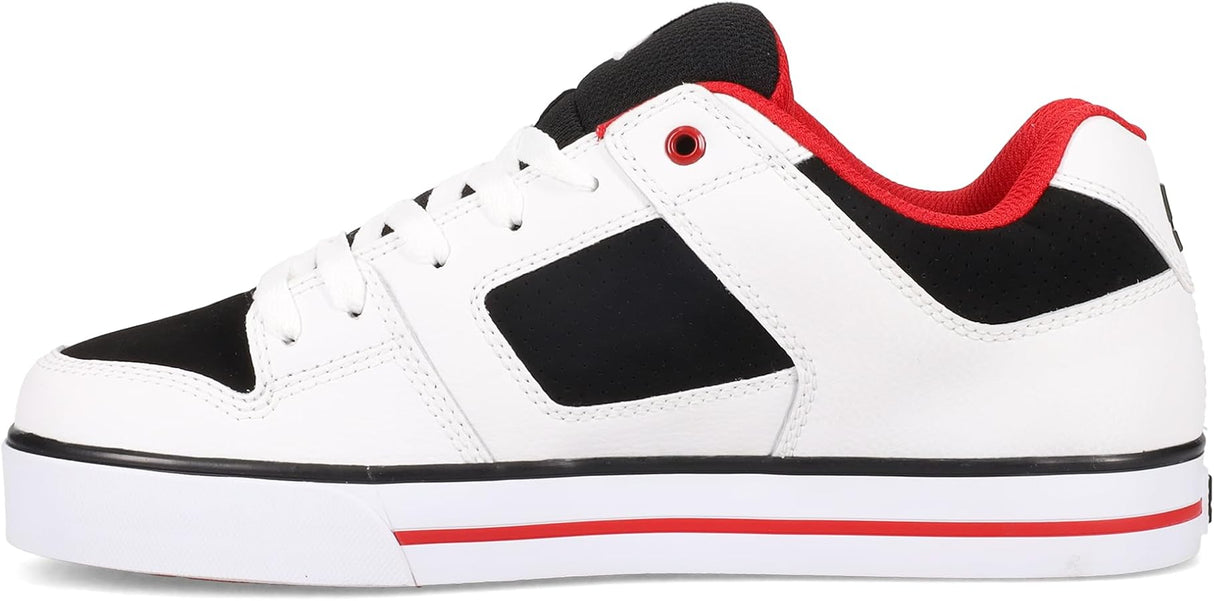 DC DC Men's Pure Shoes - White/Black/Red White/Black/Red 9 Mens Skate Shoes 6 to 18