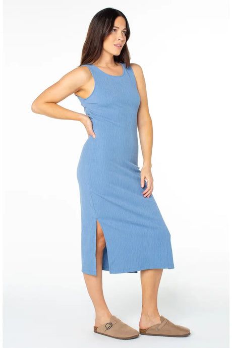 Roxy Roxy Women's City Lights Midi Dress Riviera Solid S Womens Long Sleeve Shirts