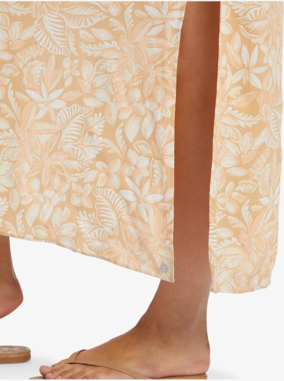 Roxy Roxy Women's Pearl Moonlight C Dress Egret Soft Tropics XS Womens Short Dresses