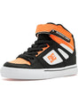 DC DC Youth Pure Hi Top Ev Skate Shoes - Orange/Black/White Orange/Black/White 12 Youth Boys Skate Shoes 5T to 13T and 1 to 7 US Size