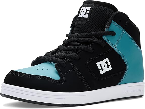DC DC Youth Manteca 4 Hi  Skate Shoes - Black/Teal/White Black/Teal/White 13 Youth Boys Skate Shoes 5T-13T & 1-7 US Size