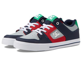 DC DC Pure Elastic Boys Shoes - Heather Grey/Navy Heather Grey/Navy 11 Youth Boys High Tops 5T to 13T and 1 to 7 US Size