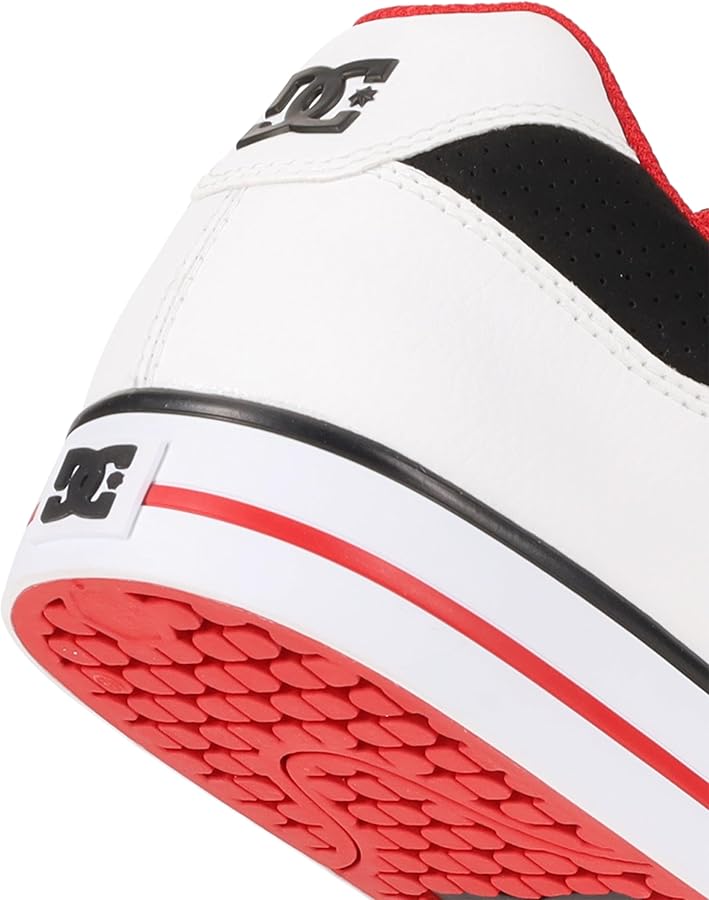 DC DC Men's Pure Shoes - White/Black/Red White/Black/Red 9 Mens Skate Shoes 6 to 18