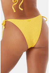 Roxy Roxy Women's Haliewa Tie Side Cheeky Bottoms Golden Rod S Womens Bikini Bottoms