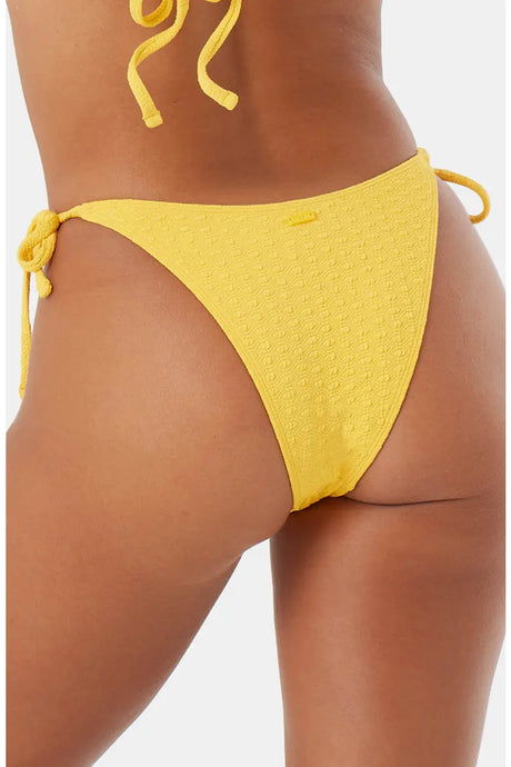 Roxy Roxy Women's Haliewa Tie Side Cheeky Bottoms Golden Rod S Womens Bikini Bottoms
