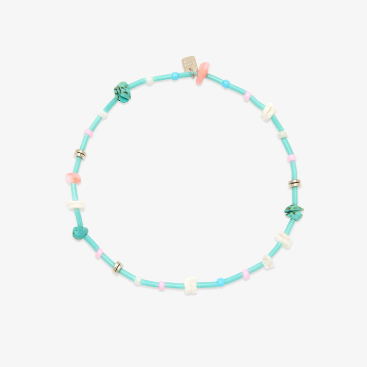 Pura Vida Mixed Gemstone Chip SL Anklet — representative product image (best-match second pass)