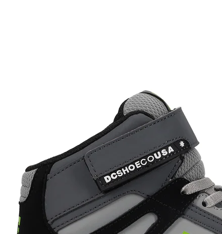 DC DC Youth Pure Hi Top EV Shoes - Gray/Black Gray/Black 11 Youth Boys High Tops 5T to 13T and 1 to 7 US Size