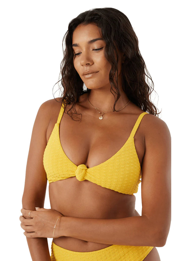 Roxy Roxy Women's Haliewa Bralette Bikini Top Golden Rod S Womens Bikini Tops