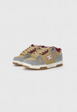 DC Men's Stag Shoes - Tan/Grey/Dark Red