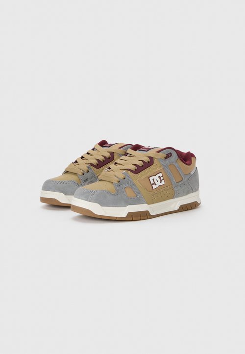 DC Men's Stag Shoes - Tan/Grey/Dark Red