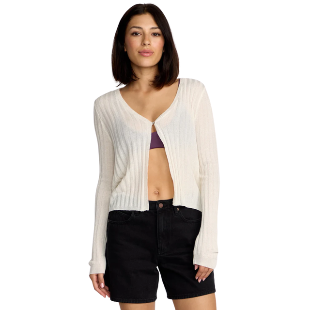 Volcom Volcom Women's Pulp Stitchin Cardi Star White S Womens Cardigan