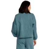 Volcom Volcom Women's Stone Soft Quarter Zip Emerald Green XS Womens Pull Over Hoodies