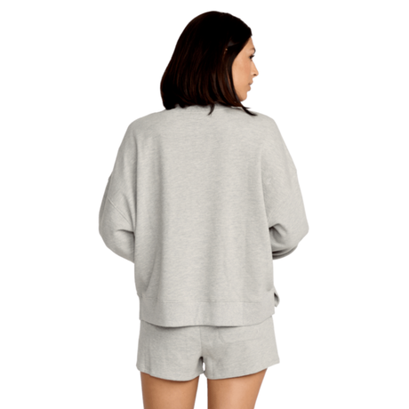 Volcom Volcom Women's Lived In Fleece Henley Heather Grey XS Womens Long Sleeve Shirts