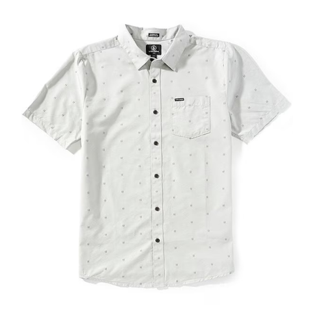 Volcom Volcom Men's Bankstone SS Button Up Tower Grey M Mens Button Up Short Sleeve Shirts