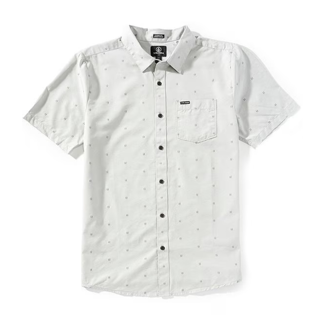 Volcom Volcom Men's Bankstone SS Button Up Tower Grey M Mens Button Up Short Sleeve Shirts