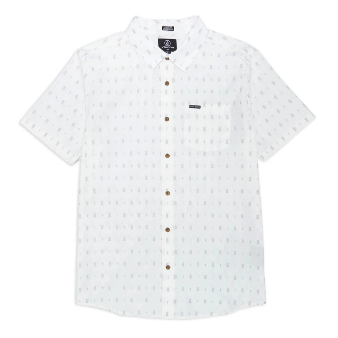 Volcom Volcom Men's Bankstone SS Button Up Tower Grey M Mens Button Up Short Sleeve Shirts