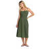 RVCA RVCA Women's  Raya Midi Dress - Olive Olive S Womens Short Dresses