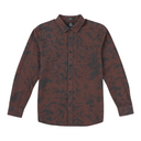 Volcom Volcom Men's Tie Dye Flannel Long Sleeve Mahogany S Mens Flannel Long Sleeve Shirts