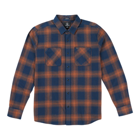 Volcom Volcom Men's Netastone Long Sleeve Flannel Rinsed Black S Mens Flannel Long Sleeve Shirts