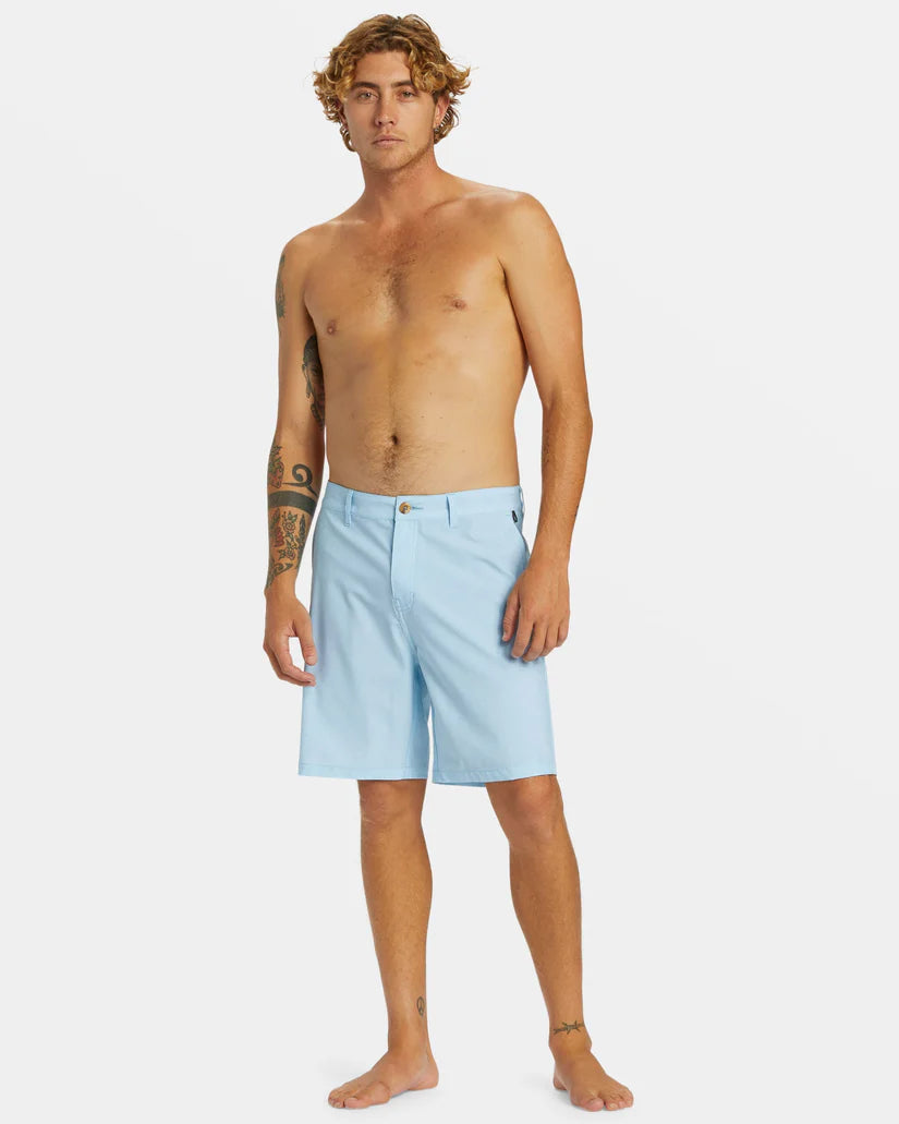 Quiksilver Quiksilver Men's Union Heather Amphibian 20" Boardshorts Blue Bell 30 Mens Board Shorts