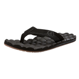 Volcom Men's Recliner Sandals- Black Destructo