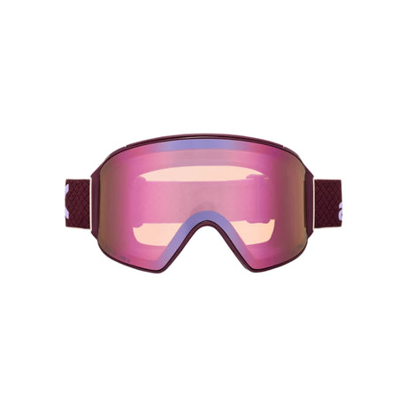 Anon Anon Unisex M4 Goggles (Cylindrical) + Bonus Lens + MFI® Face Mask - Deep Cherry/Perceive Cloudy Pink Deep Cherry/Perceive Cloudy Pink OS Mens Goggles Complete