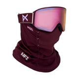 Anon Anon Unisex M4 Goggles (Cylindrical) + Bonus Lens + MFI® Face Mask - Deep Cherry/Perceive Cloudy Pink Deep Cherry/Perceive Cloudy Pink OS Mens Goggles Complete