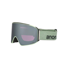Anon Anon Unisex M4 Goggles (Cylindrical) + Bonus Lens + MFI® Face Mask - Soft Sage/Perceive Sunny Onyx Soft Sage/Perceive Sunny Onyx OS Mens Goggles Complete