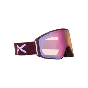 Anon Anon Unisex M4S Goggles (Cylindrical) + Bonus Lens + MFI® Face Mask - Deep Cherry/Perceive Cloudy Pink Deep Cherry/Perceive Cloudy Pink OS Mens Goggles Complete