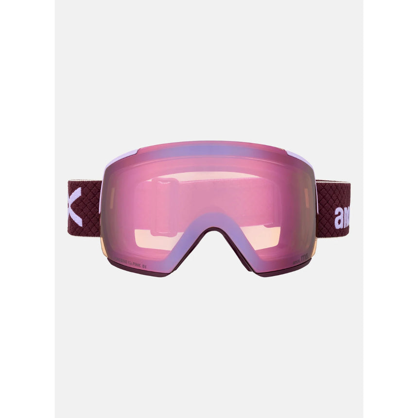 Anon Anon Unisex M5 Goggles + Bonus Lens + MFI® Face Mask - Deep Cherry/Perceive Cloudy Pink Deep Cherry/Perceive Cloudy Pink OS Mens Goggles Complete