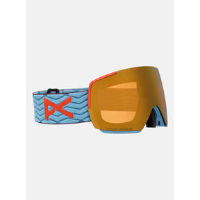 Anon Anon Unisex M5 Goggles + Bonus Lens + MFI® Face Mask - Retro Blue/Perceive Sunny Bronze Retro Blue/Perceive Sunny Bronze OS Mens Goggles Complete