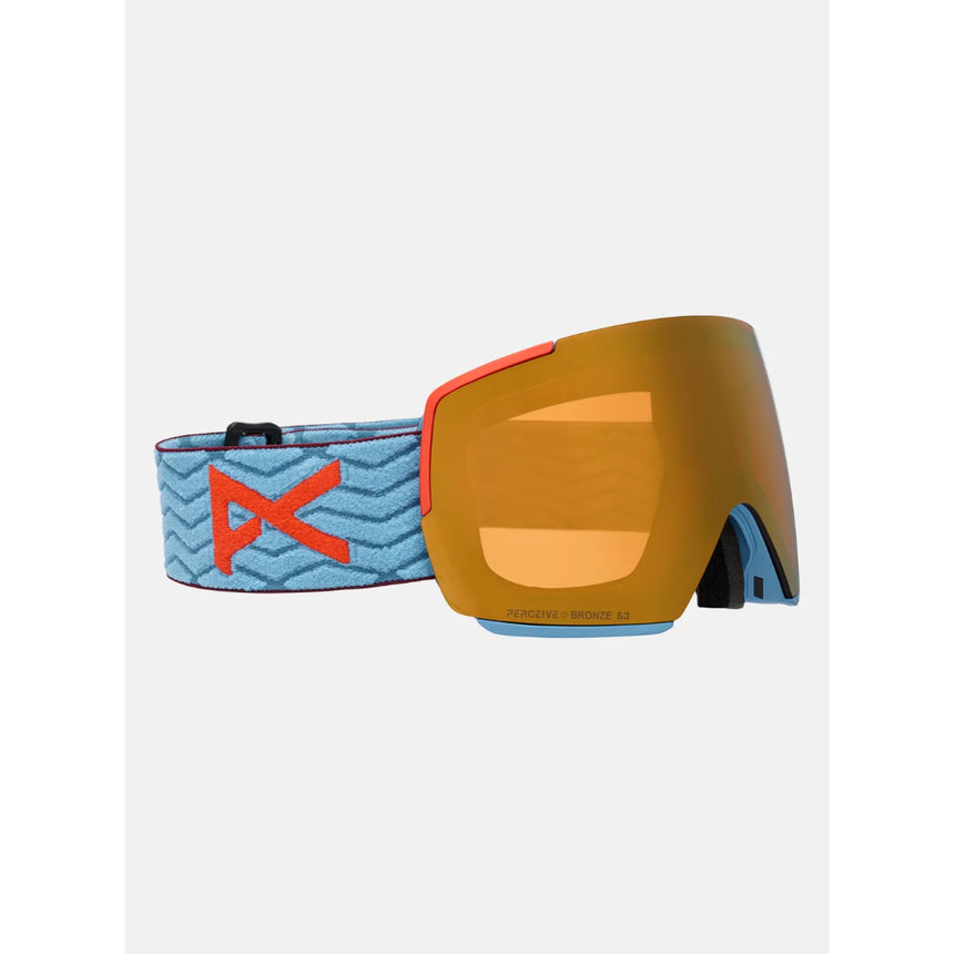 Anon Anon Unisex M5 Goggles + Bonus Lens + MFI® Face Mask - Retro Blue/Perceive Sunny Bronze Retro Blue/Perceive Sunny Bronze OS Mens Goggles Complete