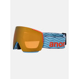 Anon Anon Unisex M5 Goggles + Bonus Lens + MFI® Face Mask - Retro Blue/Perceive Sunny Bronze Retro Blue/Perceive Sunny Bronze OS Mens Goggles Complete