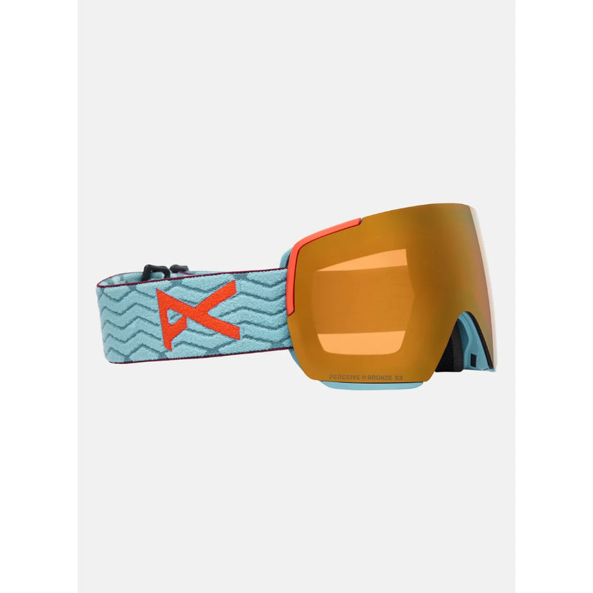 Anon Anon Unisex M5S Goggles + Bonus Lens + MFI® Face Mask - Retro Blue/Perceive Sunny Bronze Retro Blue/Perceive Sunny Bronze OS Mens Goggles Complete