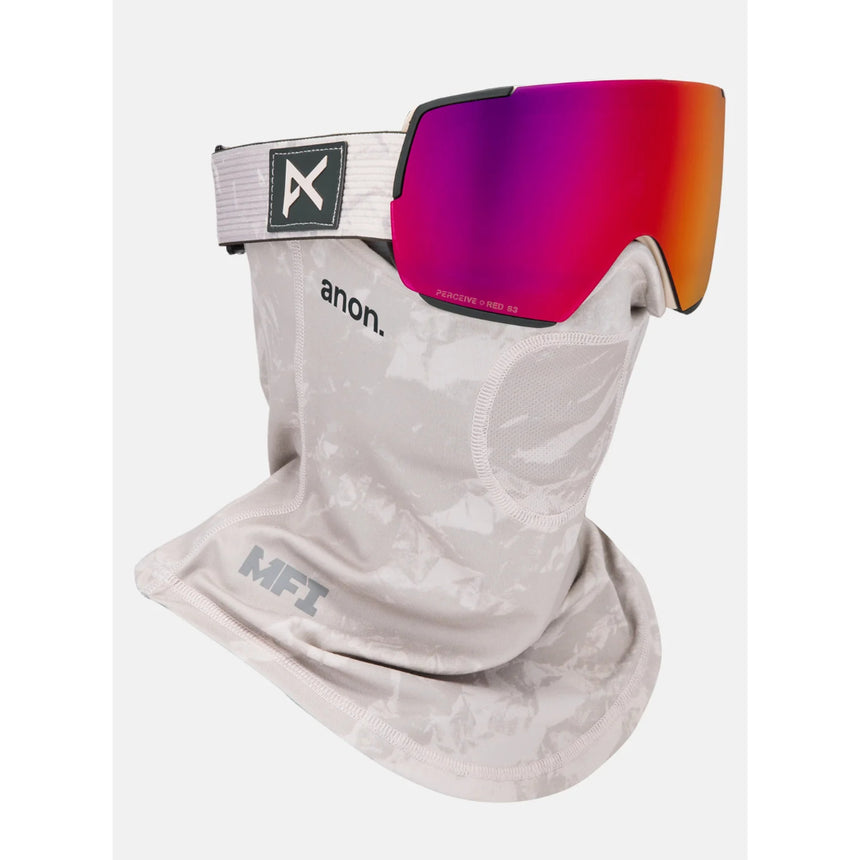 Anon Anon Unisex M5S Goggles + Bonus Lens + MFI® Face Mask - Sediment/Perceive Sunny Red Sediment/Perceive Sunny Red OS Mens Goggles Complete