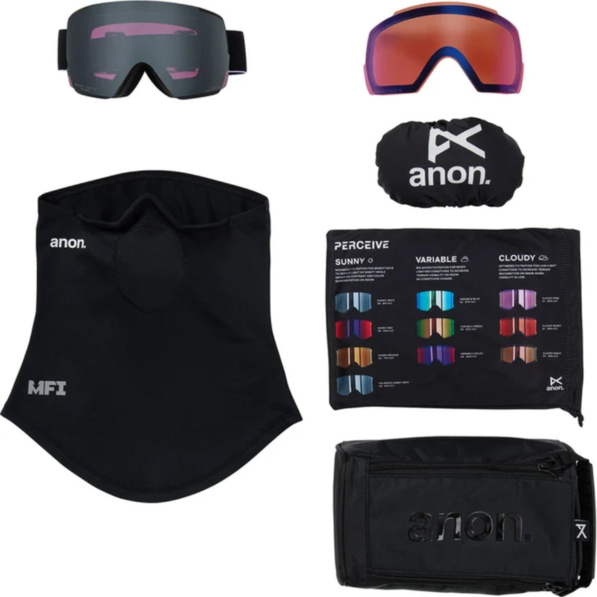 Anon Anon Unisex M5S Goggles + Polarized Perceive Lens - Black/Perceive Polar Onyx Black/Perceive Polar Onyx OS Mens Goggles Complete
