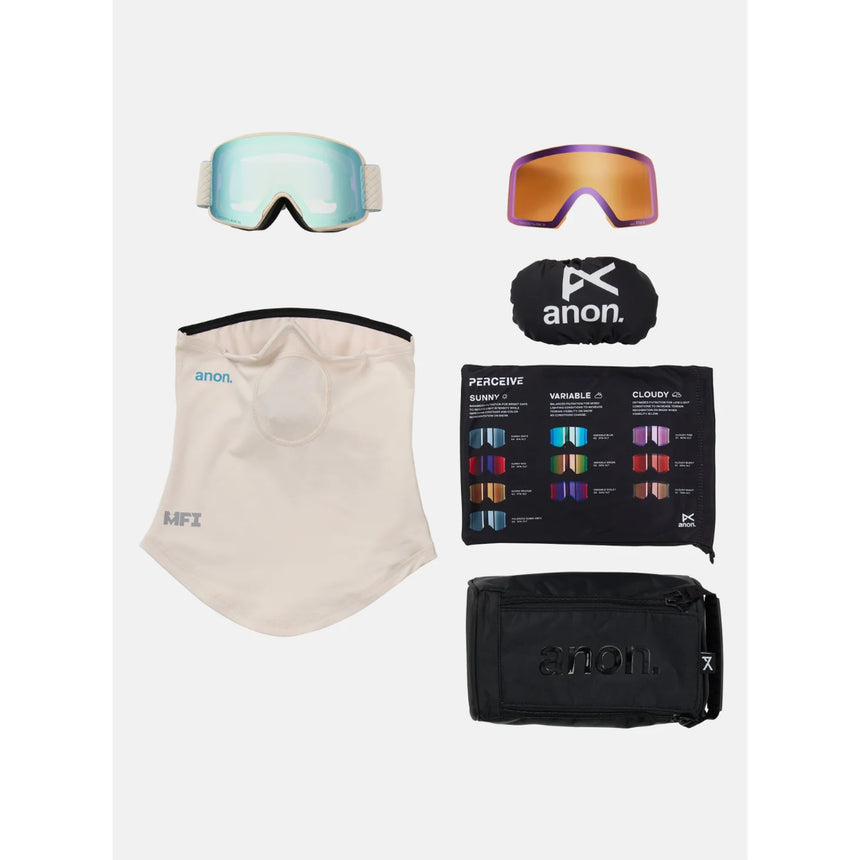 Anon Anon Unisex M6 Goggles - Oat/Perceive Variable Blue Oat/Perceive Variable Blue OS Mens Goggles Complete