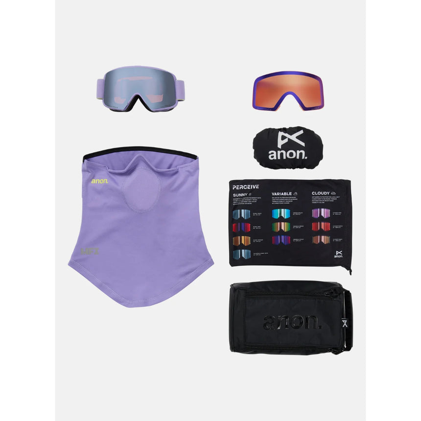 Anon Anon Unisex M6S Goggles - Hyper Lilac/Perceive Sunny Onyx Hyper Lilac/Perceive Sunny Onyx OS Mens Goggles Complete
