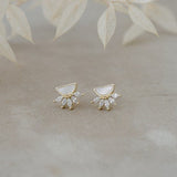 Glee Antique Studs - Mother Of Pearl