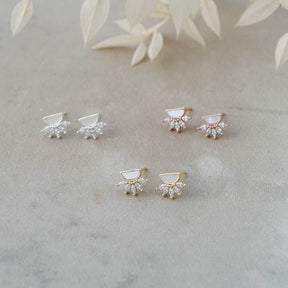 Glee Jewelry Glee Antique Studs - Mother Of Pearl gold/mother of pearl OS Jewelry