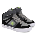 DC DC Youth Pure Hi Top EV Shoes - Gray/Black Gray/Black 11 Youth Boys High Tops 5T to 13T and 1 to 7 US Size