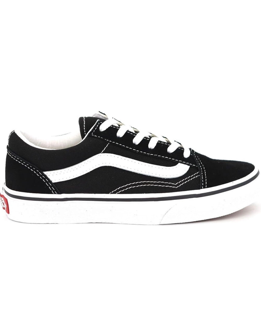 Vans Kids Old Skool Skateboard Shoes - Black/True White