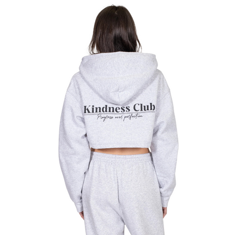 Brunette Kindmess Club Full Zip Crop Hoodie