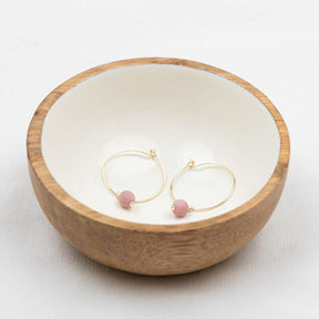 Glee Jewelry Glee Bellamy Hoops gold/pink rhodonite OS Jewelry